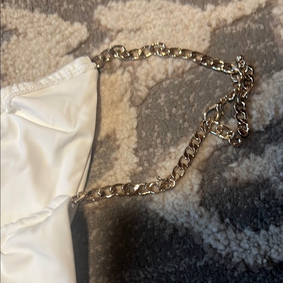 Beach Bunny White Bikini Bottom with Chain Detail - Picture 3 of 6
